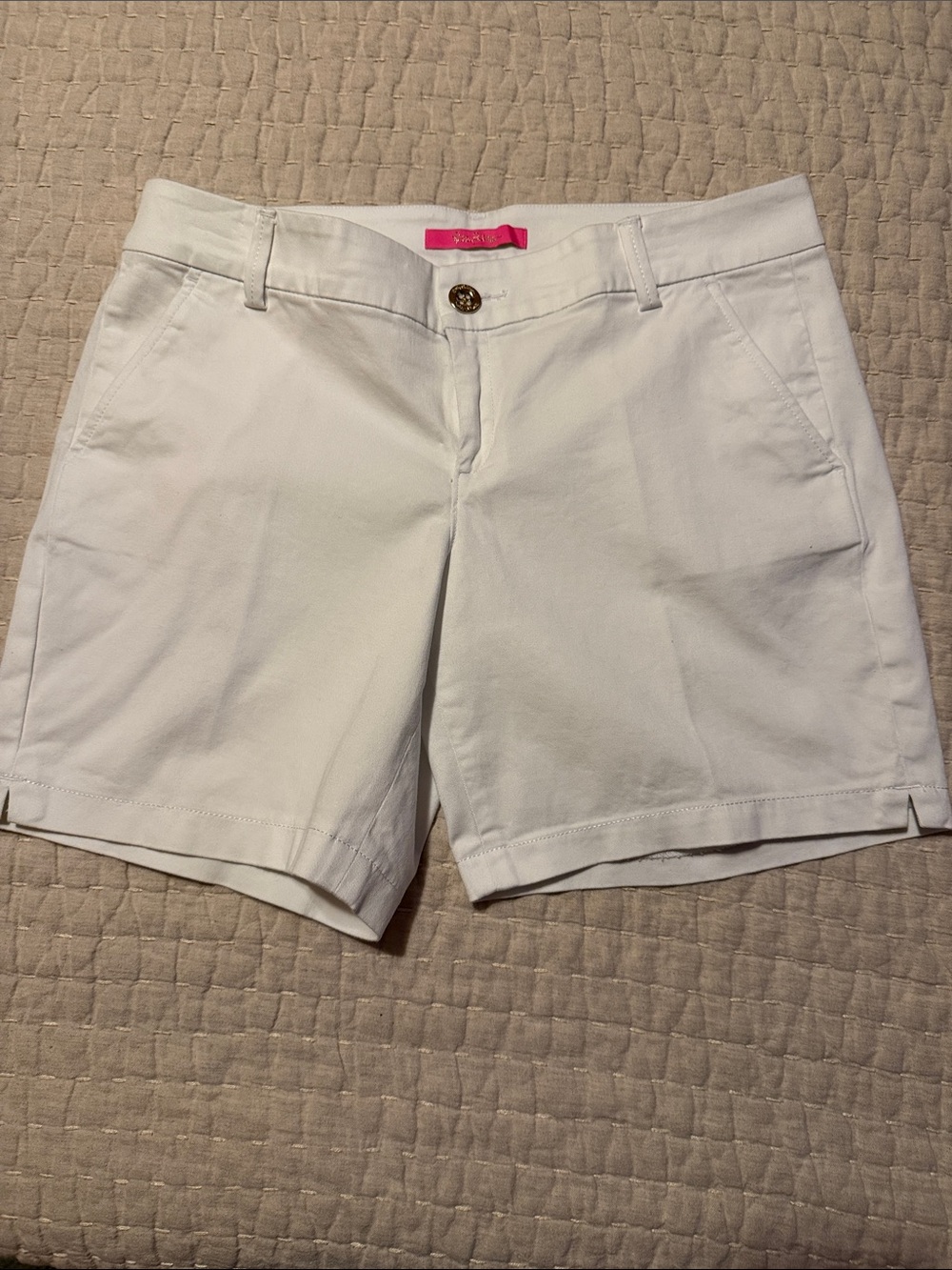 Lilly Pulitzer White Cotton Bermuda Shorts
